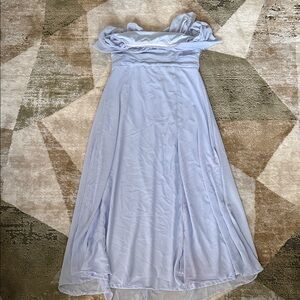 Elegant Light Blue Off-Shoulder Gown